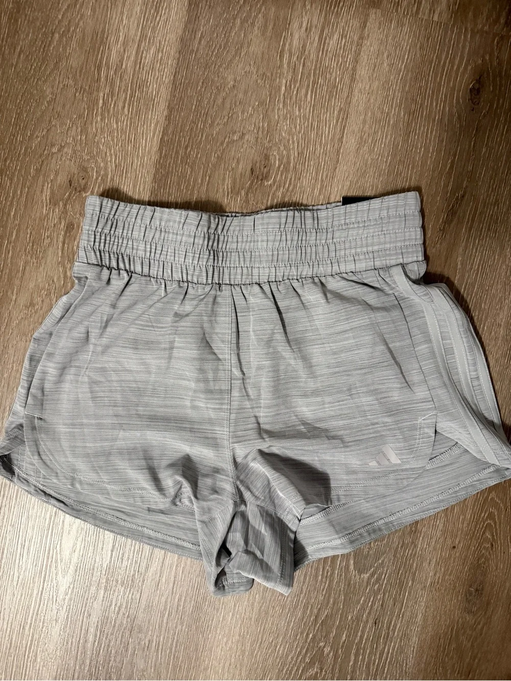 adidas Girls' Heather Gray Leggings with Logo